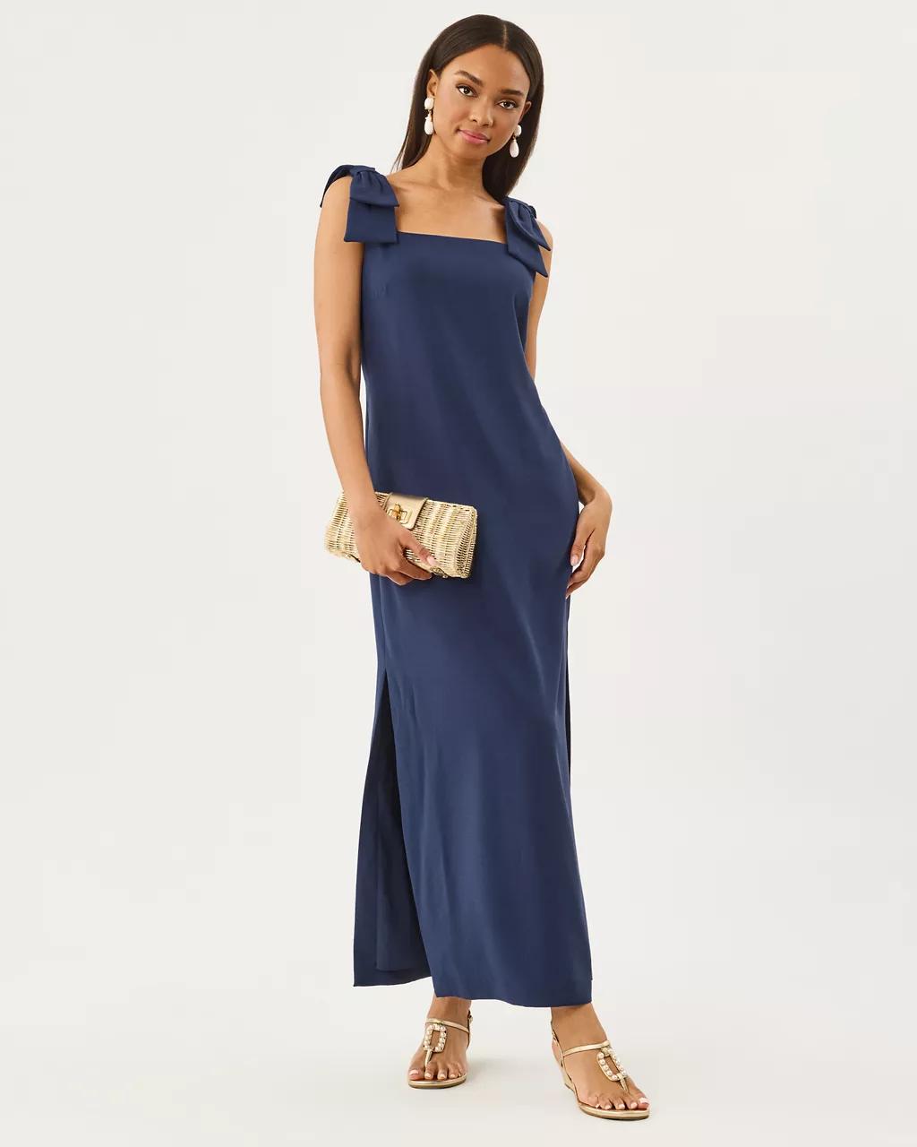 Lilly Pulitzer - Bernice Maxi Dress - Low Tide Navy