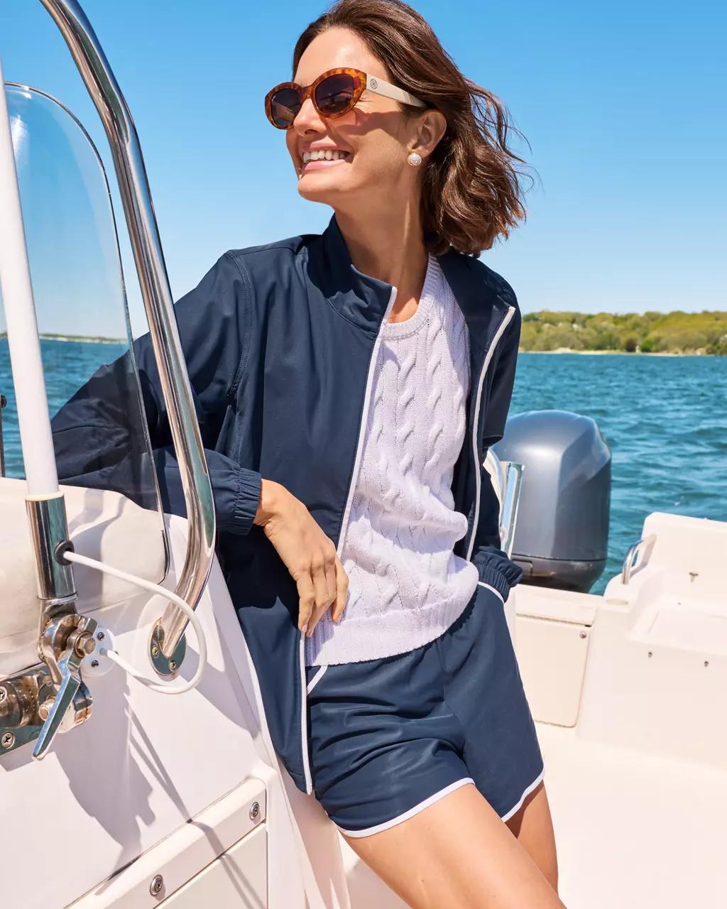 Lilly Pulitzer - UPF 50+ Luxletic Ainsley Jacket - Low Tide Navy