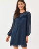Low Tide Navy Fish Clip Chiffon
