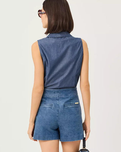 Lilly Pulitzer - Fenly Sleeveless Top - Indigo Chambray