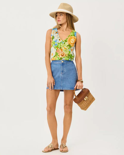 Lilly Pulitzer - Colette Stretch Denim Mini Skirt - Rosanna Wash