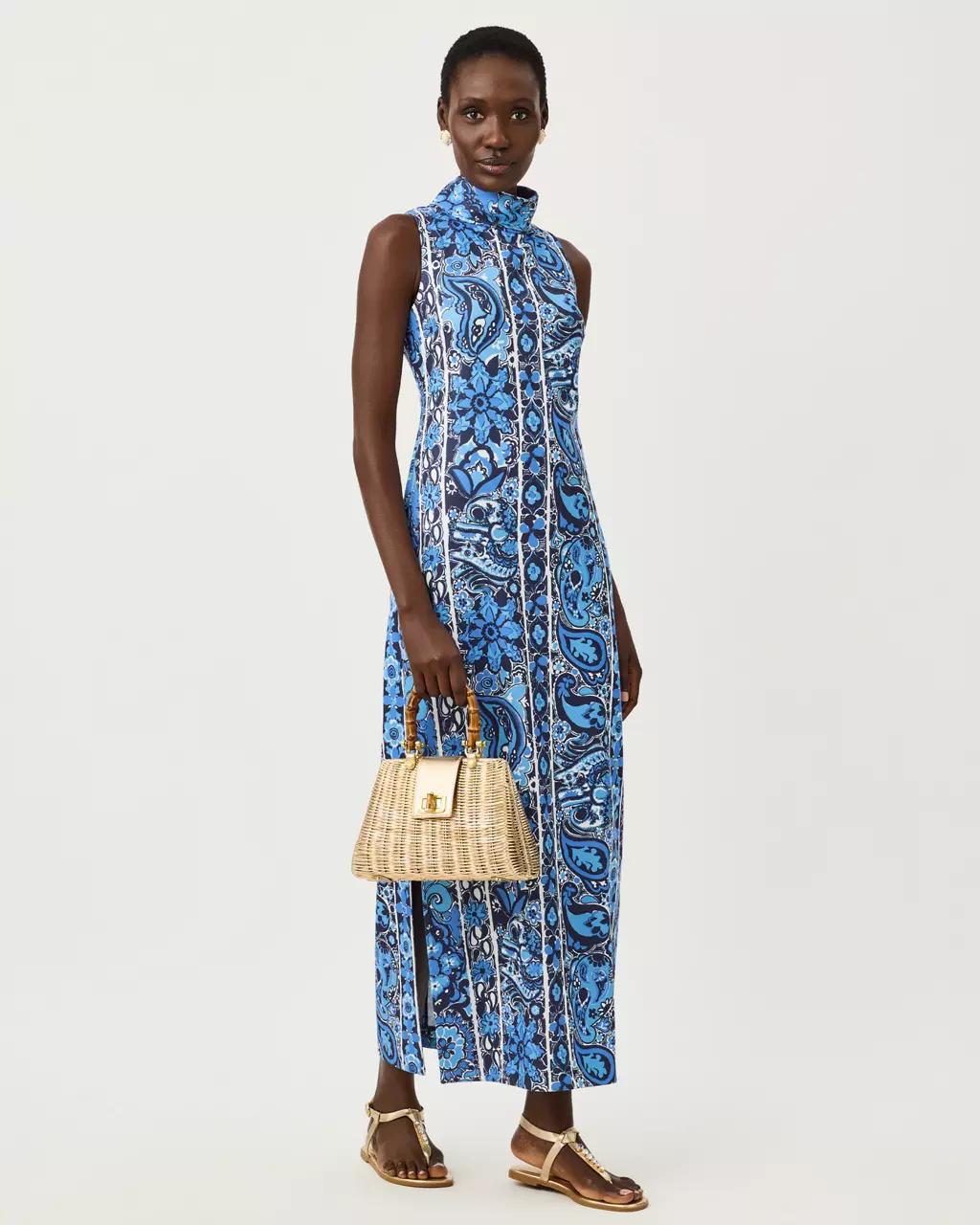Lilly Pulitzer - Daisee Maxi Shift Dress - Low Tide Navy