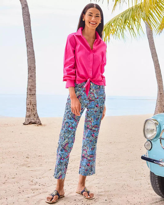 Lilly Pulitzer - 27" Harleen High Rise Crop Jean - Multi