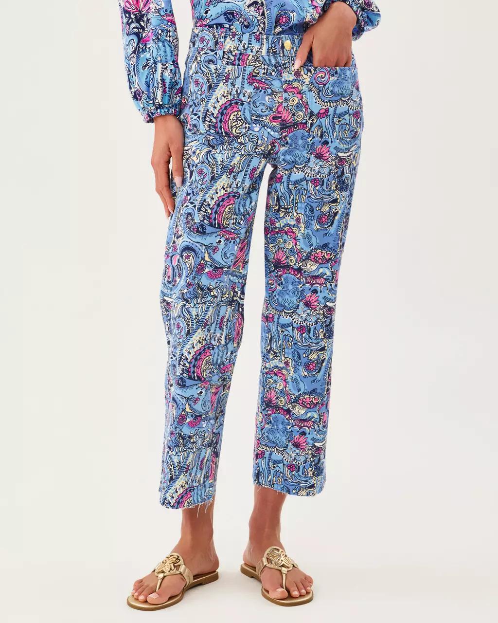 Lilly Pulitzer - 27" Harleen High Rise Crop Jean - Multi