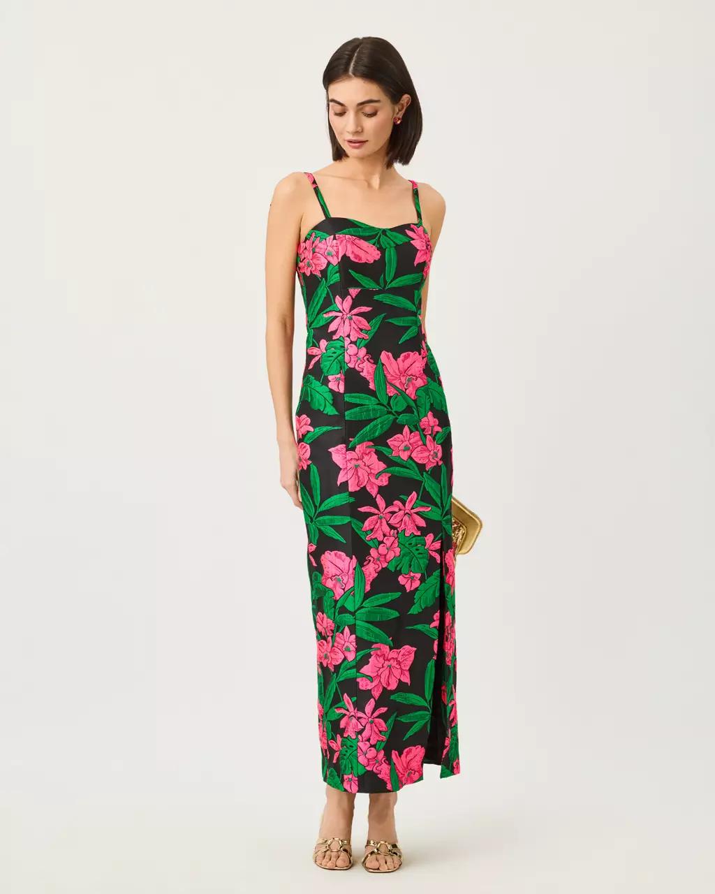 Lilly Pulitzer - Alima Jacquard Maxi Dress - Noir