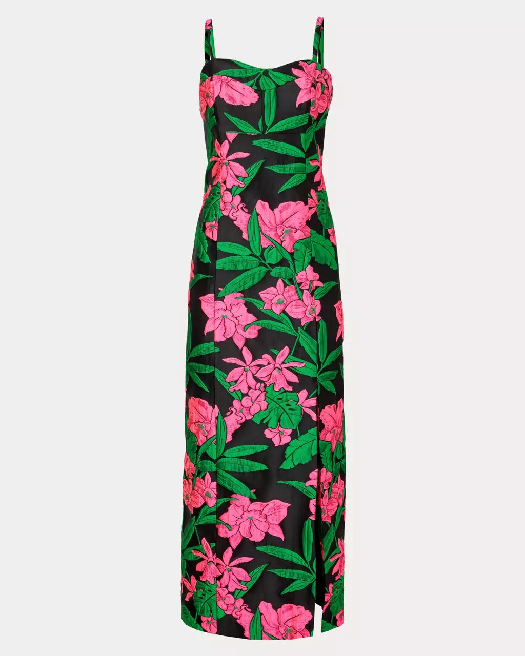 Lilly Pulitzer - Alima Jacquard Maxi Dress - Noir