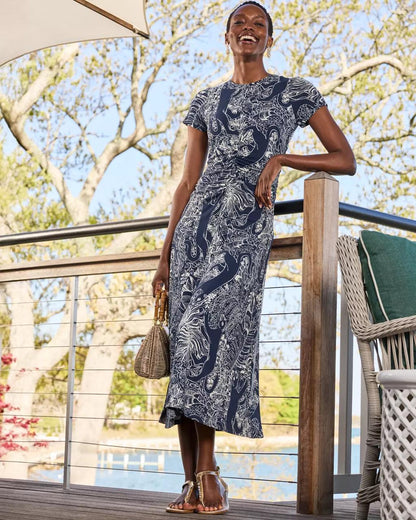 Lilly Pulitzer - UPF 50+ Alma Midi Dress - Low Tide Navy