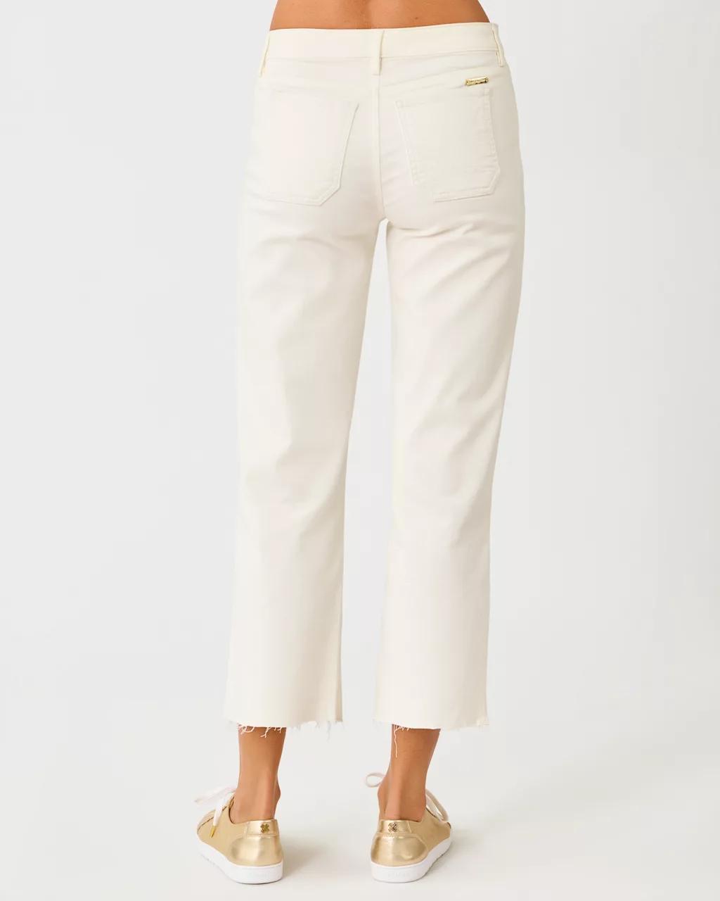 Lilly Pulitzer - 27" Harleen High Rise Crop Jean - Coconut