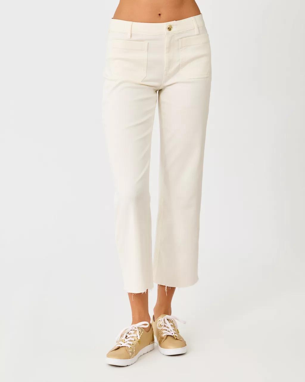 Lilly Pulitzer - 27" Harleen High Rise Crop Jean - Coconut