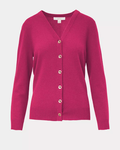 Lilly Pulitzer - Tippery Longer Length Cashmere Cardigan - Berry Bouquet