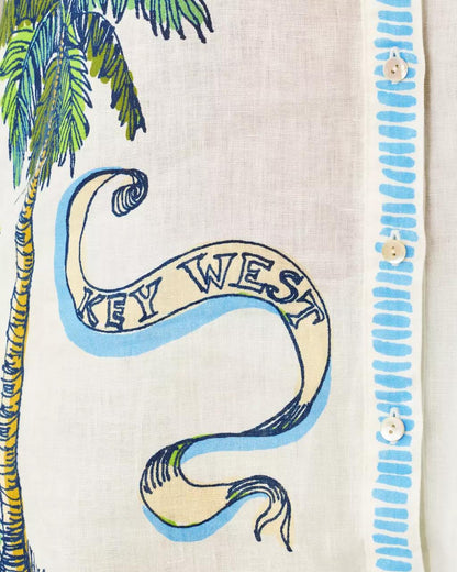 Lilly Pulitzer - Susana Linen Button Down Shirt - Coconut