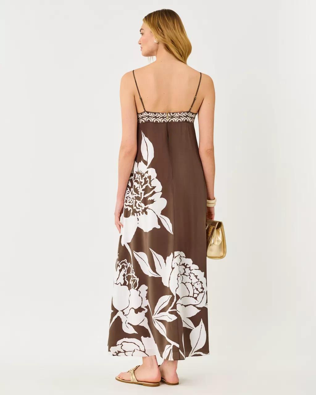 Lilly Pulitzer - Jesslyn Silk Maxi Slip Dress - Coco Beach