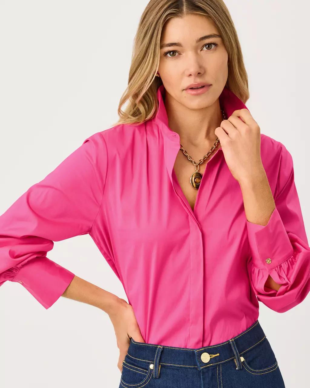 Lilly Pulitzer - The Tie Lilly Shirt - Pink Aster