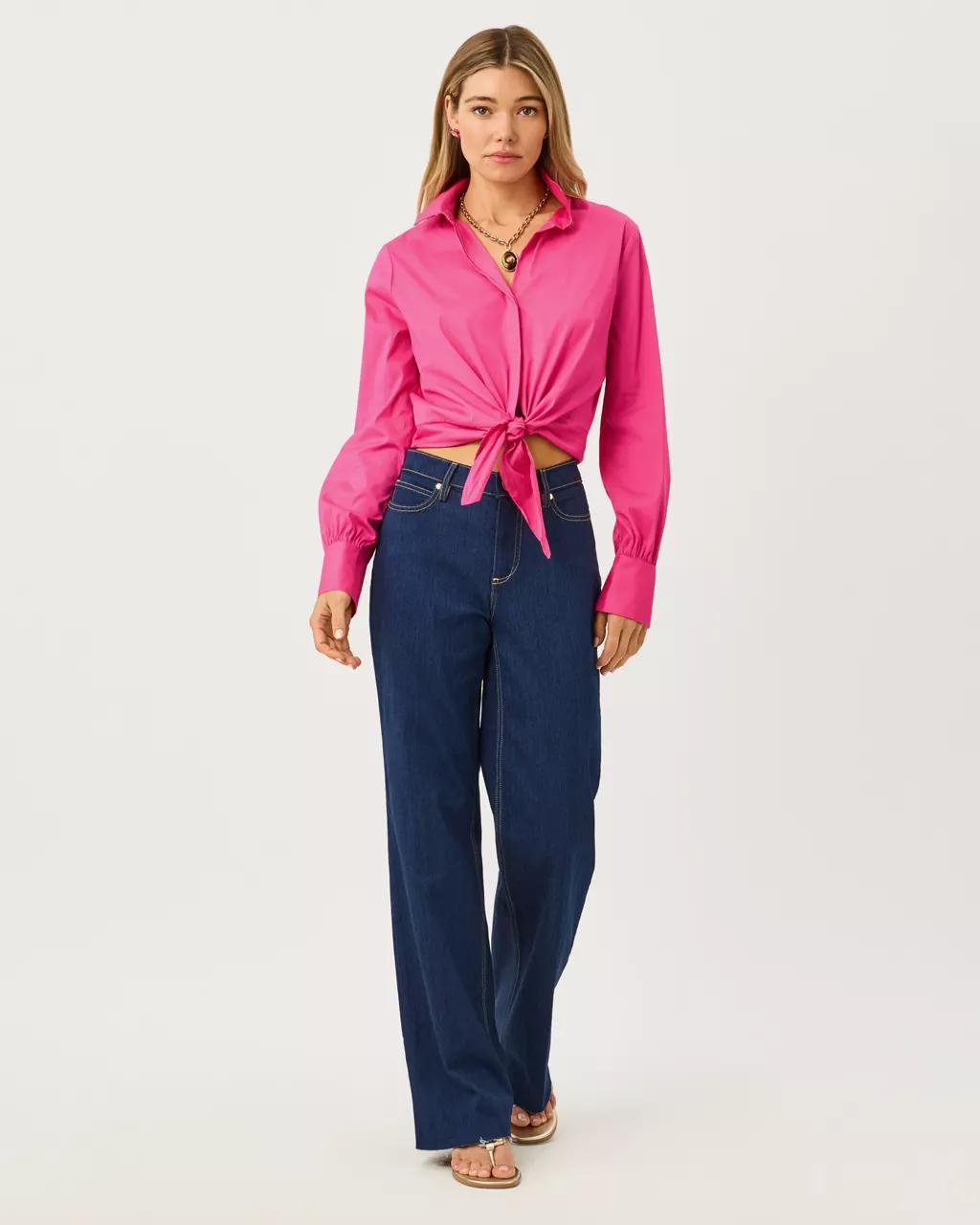Lilly Pulitzer - The Tie Lilly Shirt - Pink Aster
