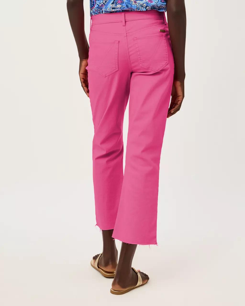 Lilly Pulitzer - 28" Lindessa High Rise Crop Jean - Pink Aster
