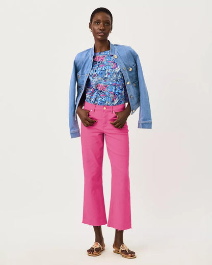 Lilly Pulitzer - 28" Lindessa High Rise Crop Jean - Pink Aster
