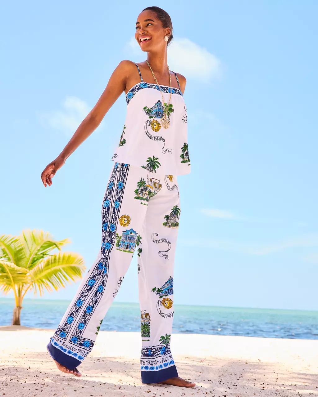Lilly Pulitzer - 32" Bal Harbour Palazzo Pant - Coconut