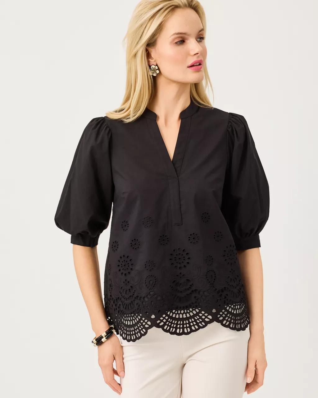 Lilly Pulitzer - Mialeigh Top - Noir