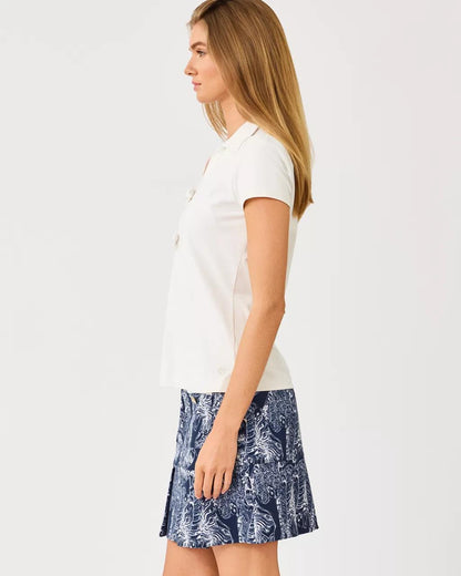 Lilly Pulitzer - UPF 50+ Luxletic Frida Bow Polo - Coconut