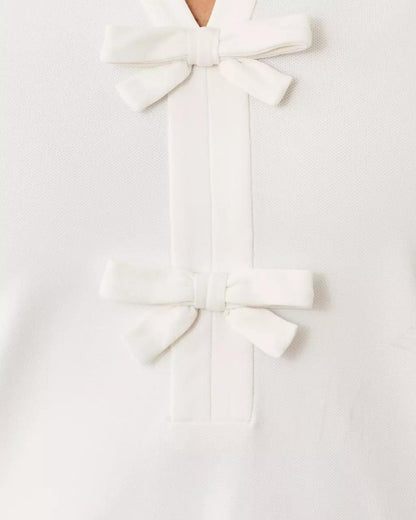 Lilly Pulitzer - UPF 50+ Luxletic Frida Bow Polo - Coconut