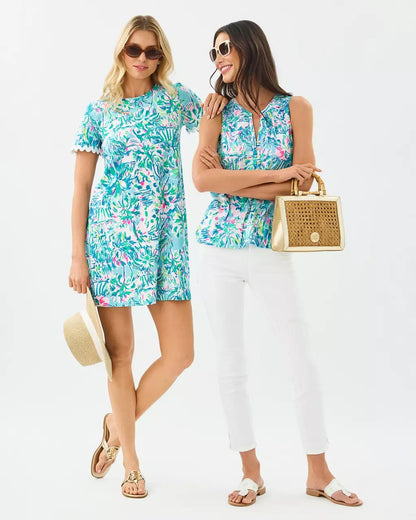 Lilly Pulitzer - Cody Short Sleeve Dress - Blue Ibiza