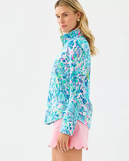 Lilly Pulitzer - UPF 50+ Skipper Popover - Blue Ibiza