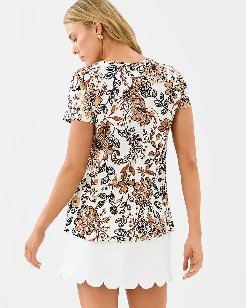 Lilly Pulitzer - Etta Scoop Neck Top - Coconut
