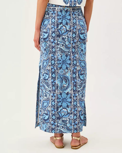 Lilly Pulitzer - Sanders High Rise Maxi Skirt - Low Tide Navy