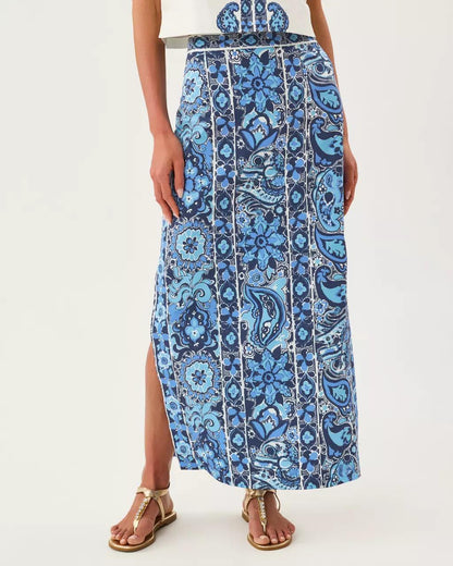 Lilly Pulitzer - Sanders High Rise Maxi Skirt - Low Tide Navy