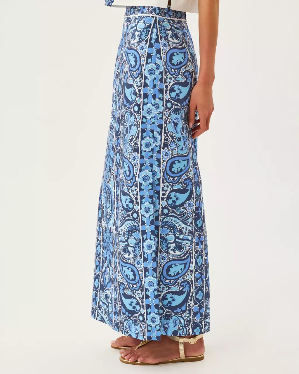 Lilly Pulitzer - Sanders High Rise Maxi Skirt - Low Tide Navy