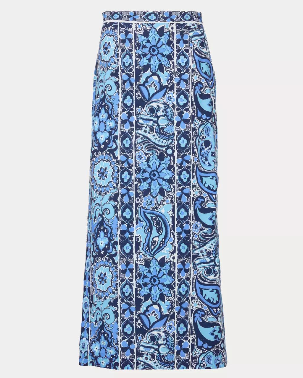 Lilly Pulitzer - Sanders High Rise Maxi Skirt - Low Tide Navy