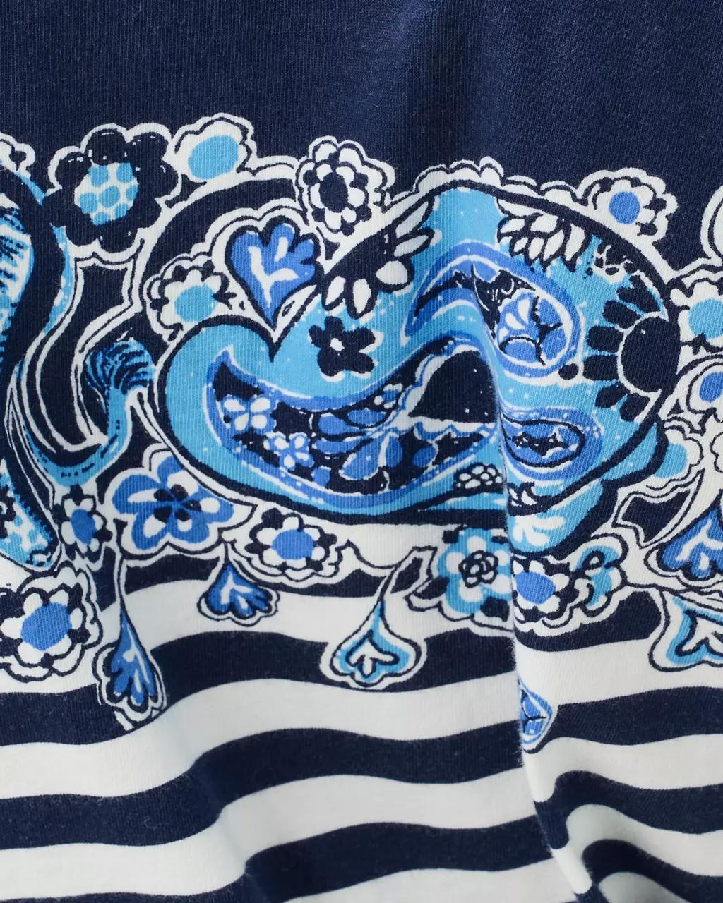 Lilly Pulitzer - Clairmont 3/4 Sleeved Knit Top - Low Tide Navy