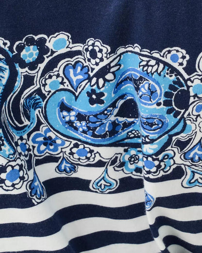 Lilly Pulitzer - Clairmont 3/4 Sleeved Knit Top - Low Tide Navy