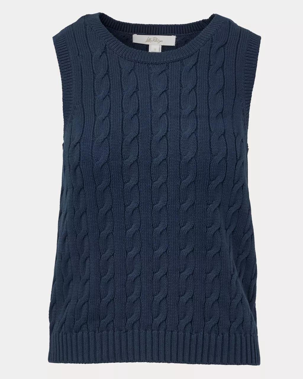 Lilly Pulitzer - Brockton Crew Neck Sweater Tank - Low Tide Navy