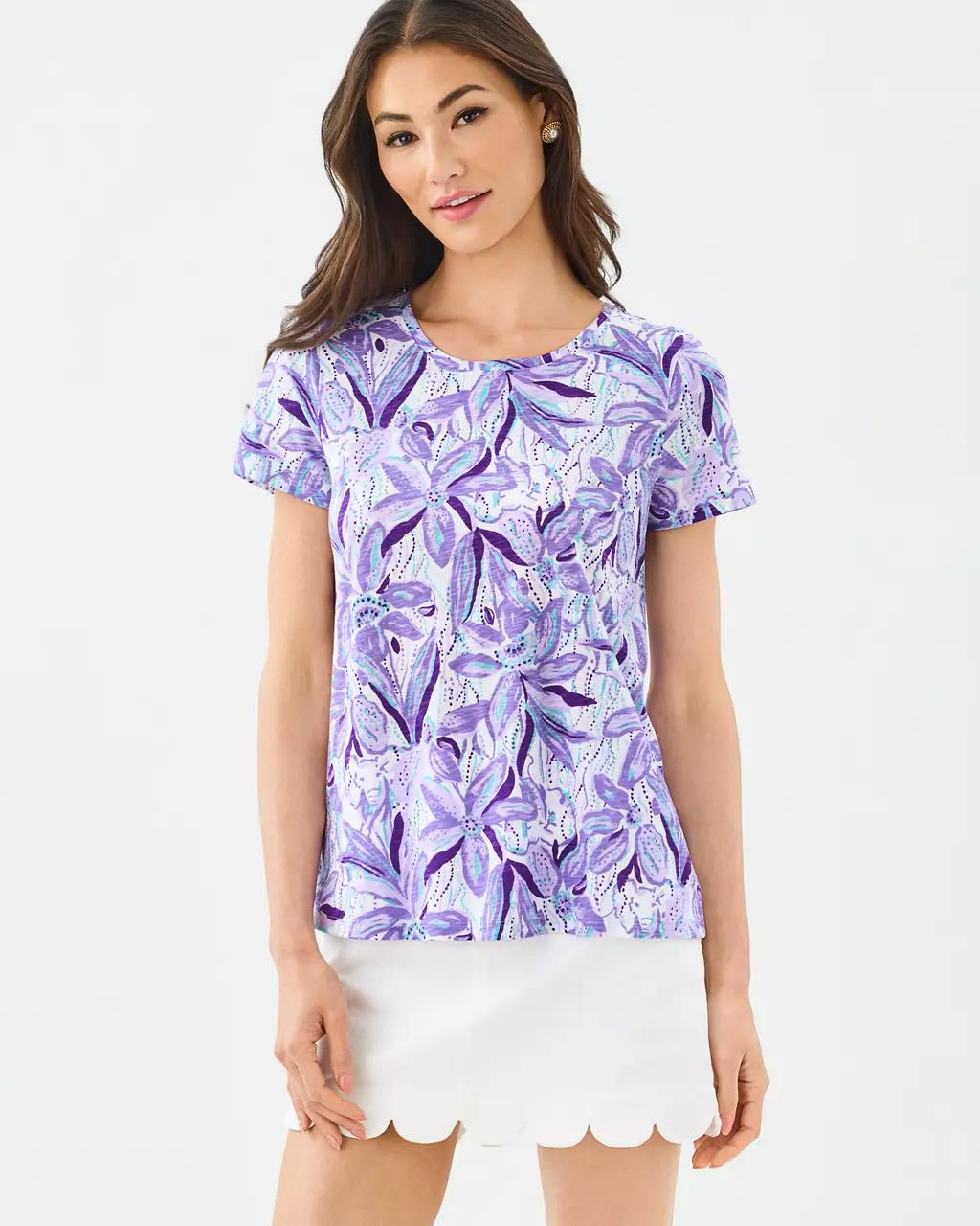 Lilly Pulitzer - Etta Scoop Neck Top - Tropicalia Purple