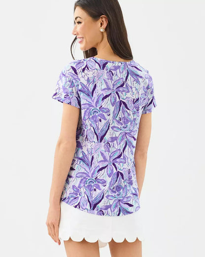 Lilly Pulitzer - Etta Scoop Neck Top - Tropicalia Purple