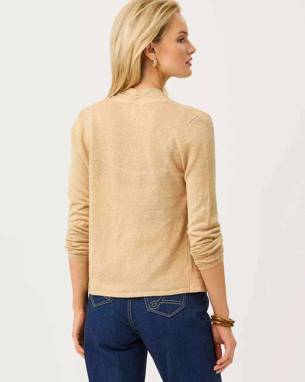 Lilly Pulitzer - Faretta Cardigan - Wicker Tan Metallic