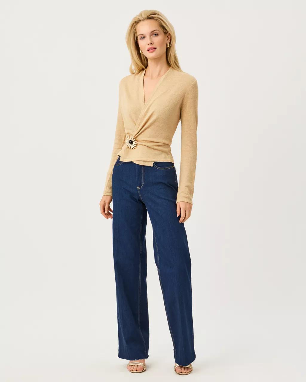Lilly Pulitzer - Faretta Cardigan - Wicker Tan Metallic