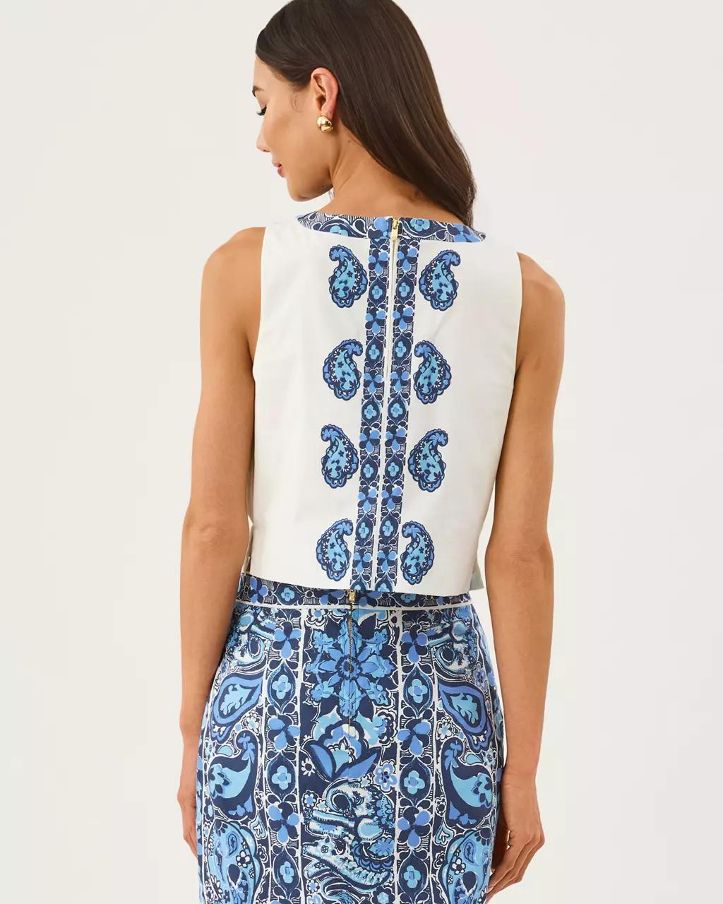 Lilly Pulitzer - Annaleese Sleeveless Top - Low Tide Navy