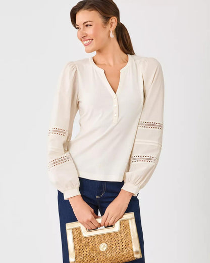 Lilly Pulitzer - Ronson Long Sleeve Knit Top - Coconut