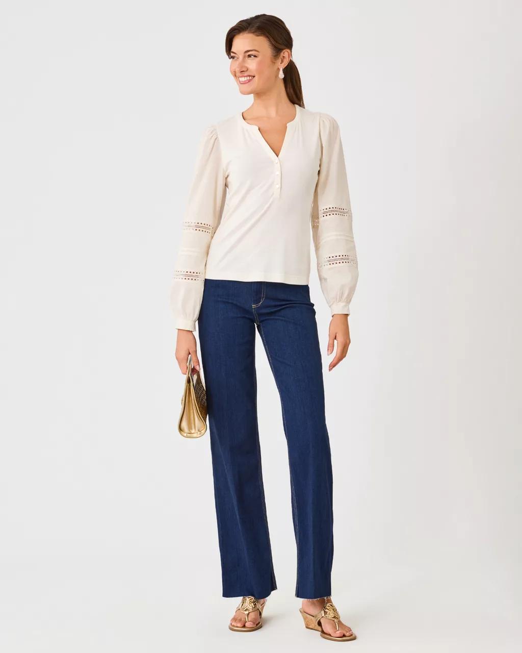 Lilly Pulitzer - Ronson Long Sleeve Knit Top - Coconut