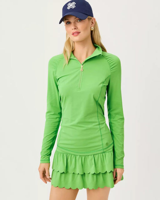 Lilly Pulitzer - UPF 50+ Luxletic Justine Pullover - Chateau Green