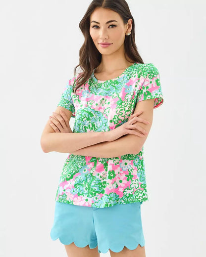 Lilly Pulitzer - Etta Scoop Neck Top - Multi