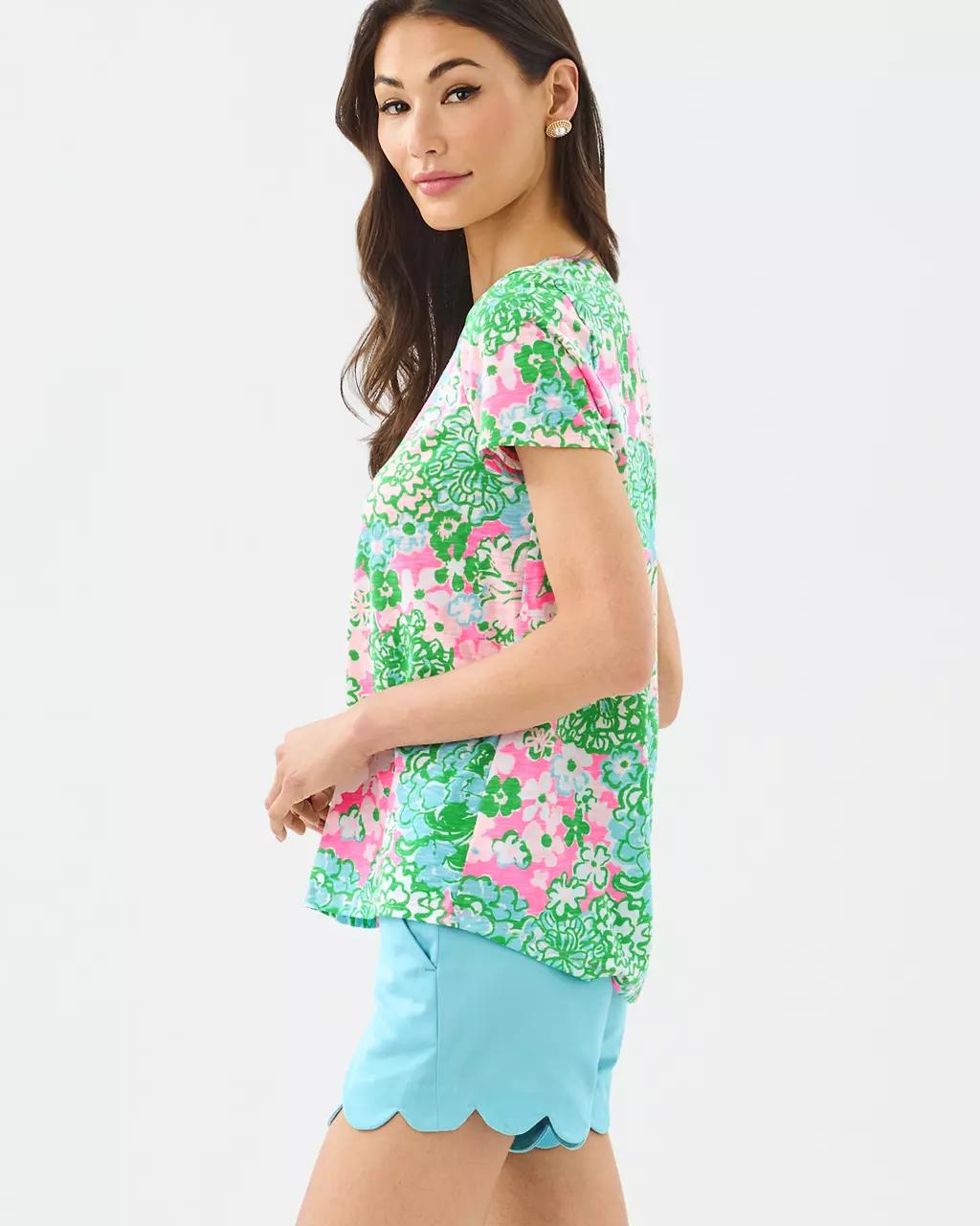 Lilly Pulitzer - Etta Scoop Neck Top - Multi