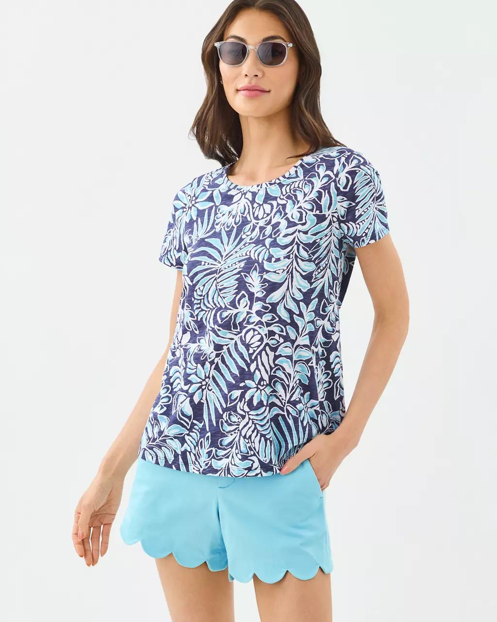 Lilly Pulitzer - Etta Scoop Neck Top - Sapphire Pool