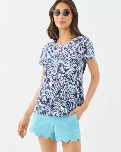 Lilly Pulitzer - Etta Scoop Neck Top - Sapphire Pool