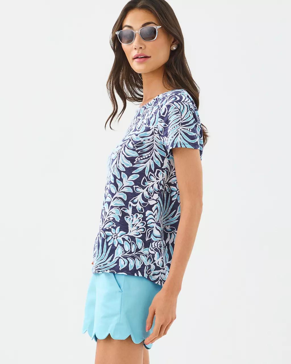 Lilly Pulitzer - Etta Scoop Neck Top - Sapphire Pool