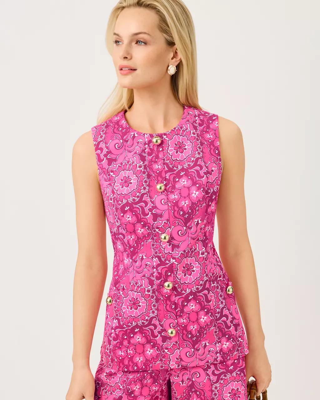 Lilly Pulitzer - Eugenia Sleeveless Top - Pink Aster