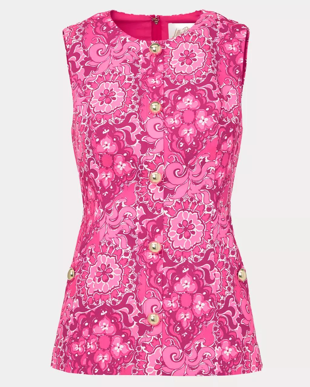 Lilly Pulitzer - Eugenia Sleeveless Top - Pink Aster