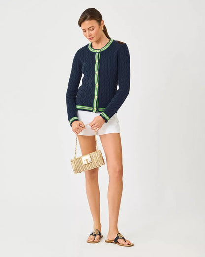 Lilly Pulitzer - Brockton Crew Neck Cardigan - Low Tide Navy
